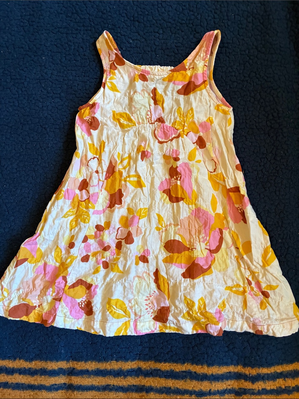 Zara Girls Floral Sundress - Pink, Yellow & Brown